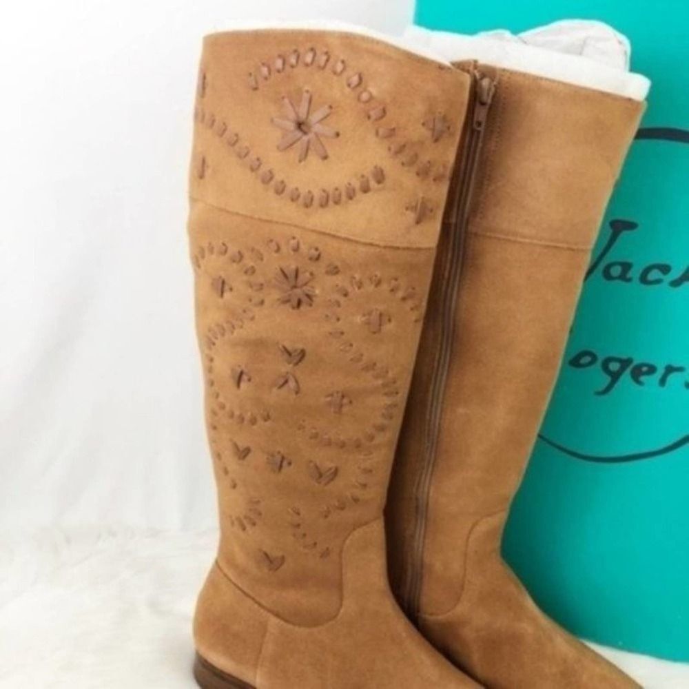 JACK ROGERS Tara Tall Oak Suede Boot  - Picture 3 of 7